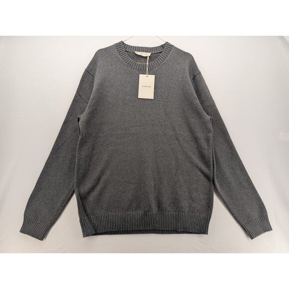 NWT Everlane The Heritage Cotton Crew in Charcoal Heather size Medium - Picture 4 of 8